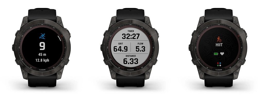 Smartwatch GARMIN seria Fenix 7 ekran bateria pamięć muzyka sterowanie pojemność rozdzielczość pasek sport zdrowie czujniki serce puls tętno