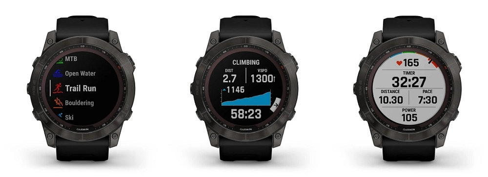 Smartwatch GARMIN seria Fenix 7 ekran bateria pamięć muzyka sterowanie pojemność rozdzielczość pasek sport zdrowie czujniki serce puls tętno