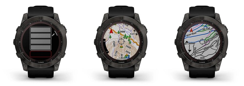 Smartwatch GARMIN seria Fenix 7 ekran bateria pamięć muzyka sterowanie pojemność rozdzielczość pasek sport zdrowie czujniki serce puls tętno