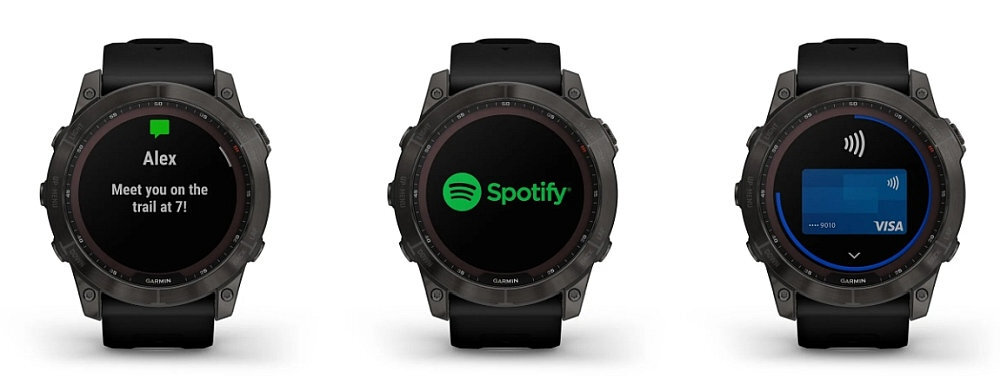 Smartwatch GARMIN seria Fenix 7 ekran bateria pamięć muzyka sterowanie pojemność rozdzielczość pasek sport zdrowie czujniki serce puls tętno