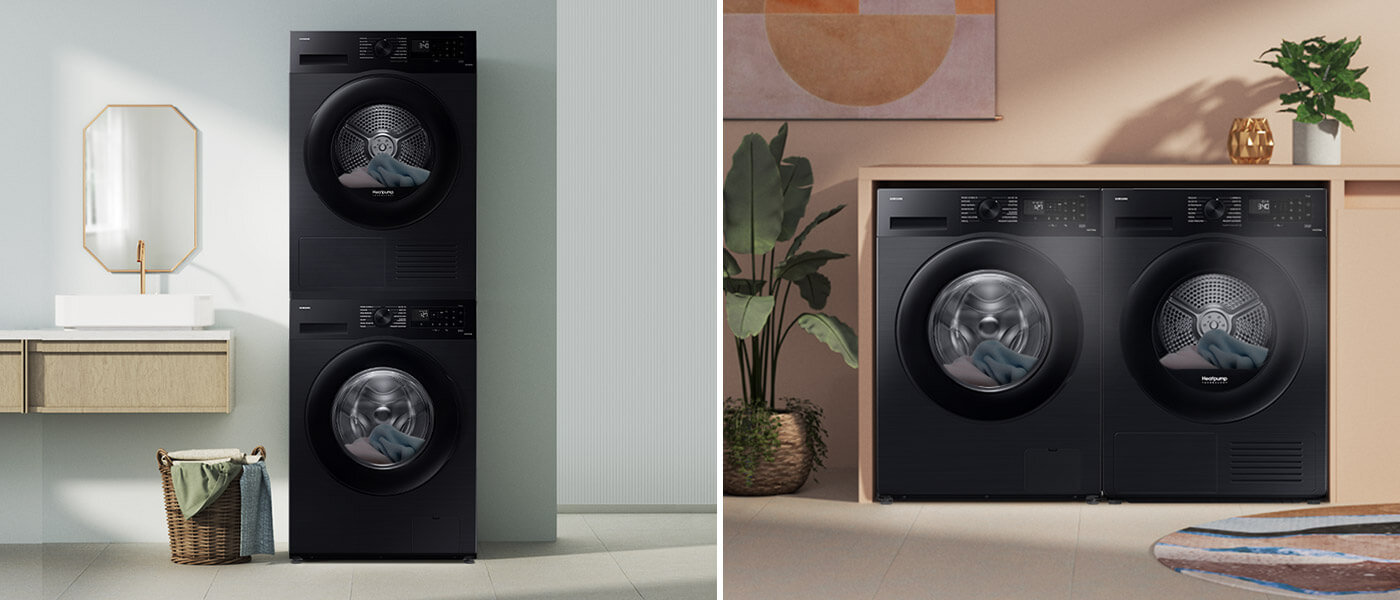 Samsung WW90CGC04DAB oraz suszarka Pralka Samsung Ecobubble Al Energy 9kg WW90CGC04DAB może być zestawiana z suszarką