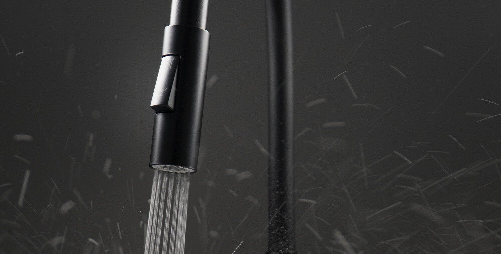 BATERIA DEANTE Luno BOC N74M NERO stal elastyczna wylewka praktyczna giętka konstrukcja aerator oszczędność wody napowietrzanie strumienia