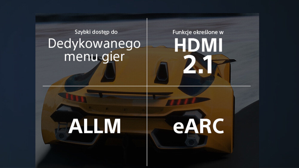 Telewizor SONY X75W  - funkcje gra