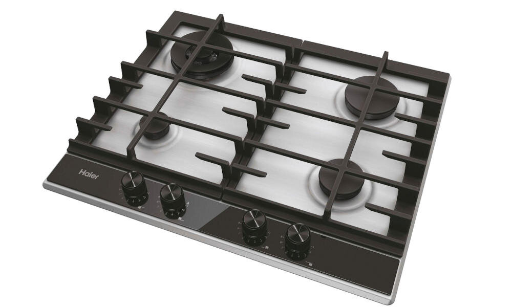 HAIER-HAHG6BR4XH kuchenka gazowa elegancja ramka styl żeliwne ruszty