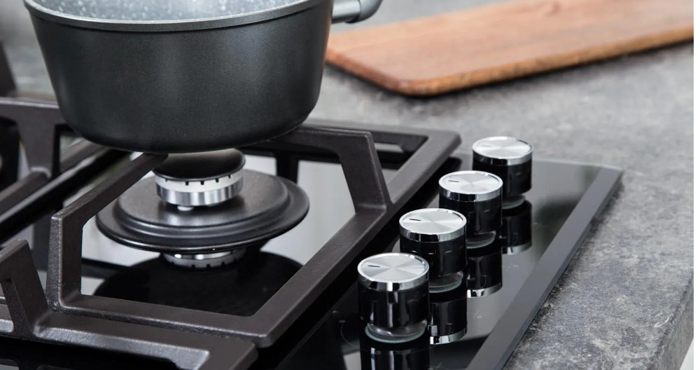 Płyta gazowa BEKO HIAG64225SB Wysoce wydajne palniki 4 palniki żeliwne ruszty wydajność gotowanie moc odcięcie gazu bezpieczeństwo ochrona pokrętła sterowanie funkcje