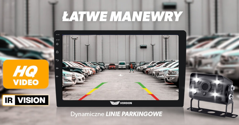 Radio samochodowe VORDON HX-101  - kamera cofania