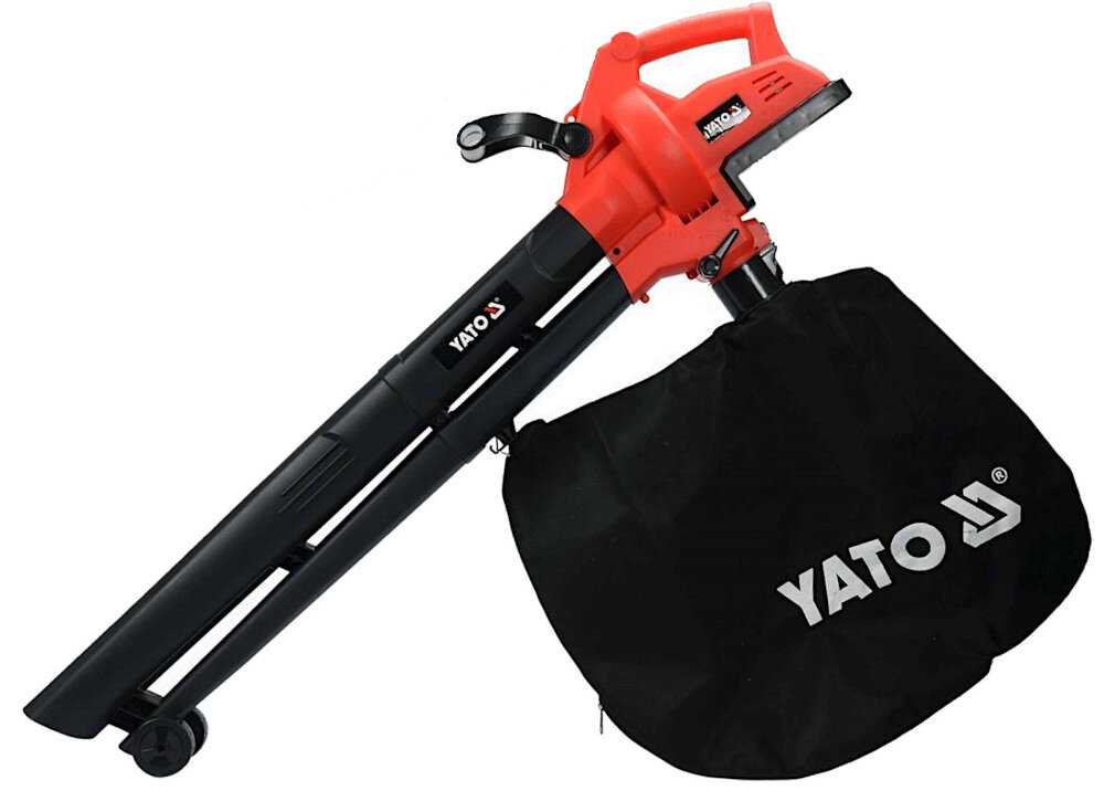 Odkurzacz do liści YATO YT-85175 praktyczne funkcjonalne urządzenie do dmuchania funkcjonalna przemyślana konstrukcja znakomita wydajność 3 przydatne tryby wydmuchu zasysania rozdrabniania rozdrobnienie zebranego materiału przerobienie go na ściółkę w skali 8:1
