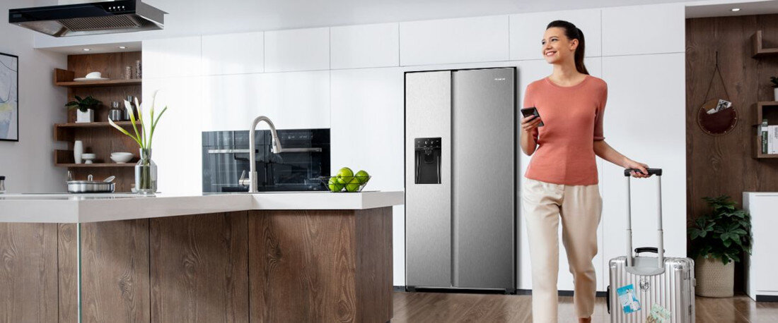 Lodowka HISENSE RS711N4ACE Side by side Nofrost 178.6cm Inox Tryb wakacyjny