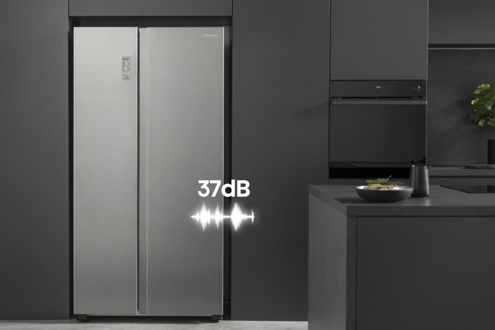Lodowka HISENSE RS711N4ACE Side by side Nofrost 178.6cm Inox cicha praca