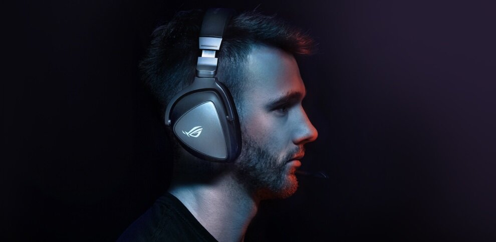 Słuchawki ASUS Rog Delta Core przyciski sterujące głośnością