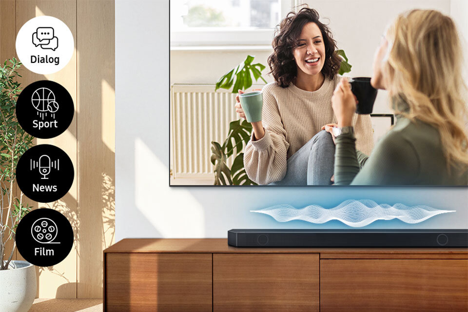 Funkcja Adaptacji Dźwięku w soundbarze Samsung