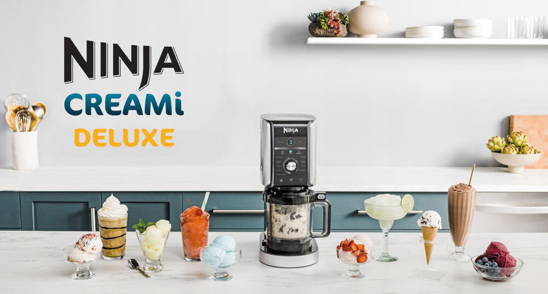 Maszynka do lodów NINJA Creami Deluxe NC502EU wygląd design prezentacja wizualizacja Odkryj świat mrożonych deserów 