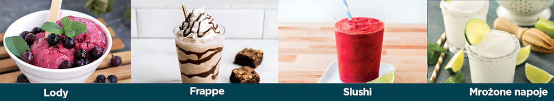 Maszynka do lodów NINJA Creami Deluxe NC502EU 10 programów za jednym dotknięciem Lody, Sorbet, Gelato czy Koktajl mleczny cztery funkcje Slushi, Mrożone napoje, Kawa mrożona i Mrożony jogurt mrożony jogurt z dowolnymi dodatkami mrożone napoje alkoholowe i bezalkoholowe domowe slushies z soków lub syropów frappe inspirowane kawiarnią