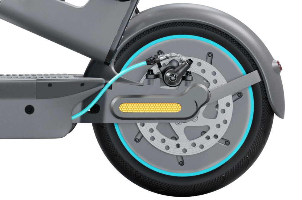 Hulajnoga elektryczna MOTUS Scooty 10 Plus Plus 2023 Turkusowy przedni hamulec bębnowy tylny hamulec tarczowy kierunkowskazy