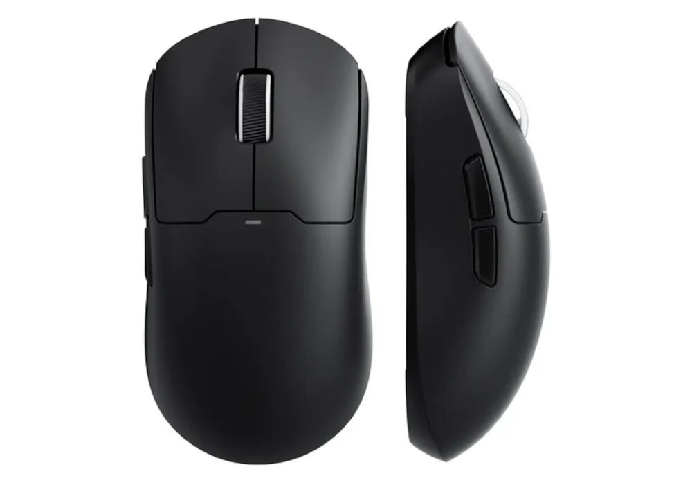 MCHOSE A5 Pro Max baterię 500 mAh do 130 godzin pracy, czy nauki - myszka w kolorze czarnym na białym tle