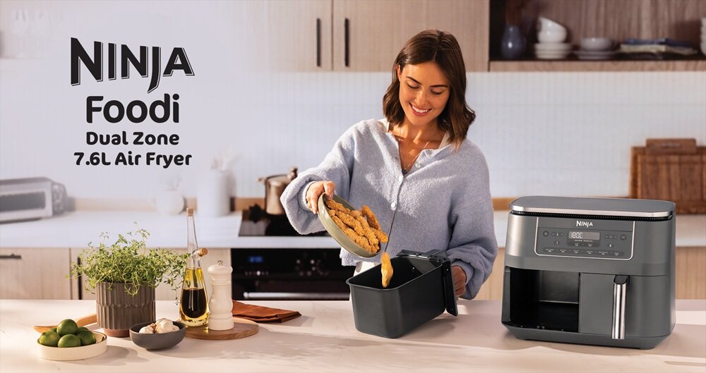 Air fryer Frytkownica beztłuszczowa NINJA Dual Zone DZ300EU 7,6 l Szary kv początek opisu