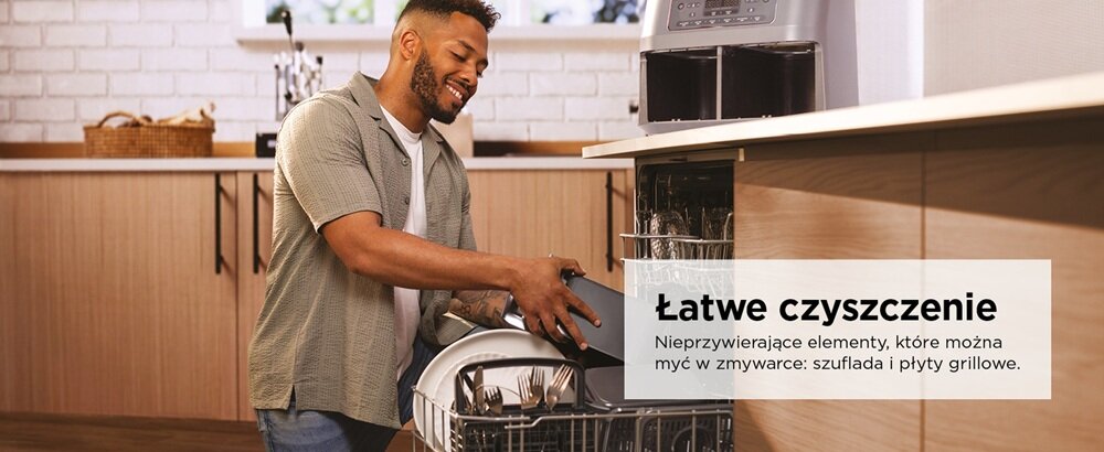 Air fryer Frytkownica beztłuszczowa NINJA Dual Zone DZ300EU 7,6 l Szary łatwe czyszczenie, nieprzywierające szuflady i kosze, oszczędność czasu