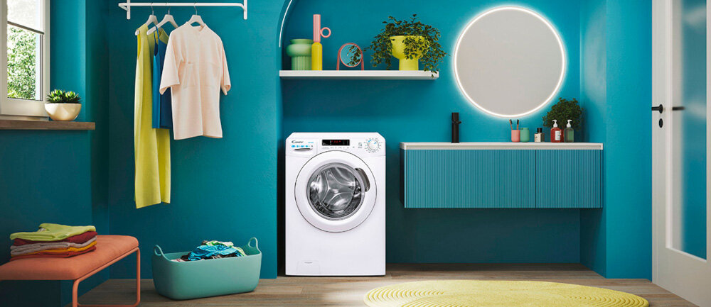 Pralko-suszarka CANDY CSWS 4852DWE/1-S Smart wysoko położony otwór wygoda załadunek komfort