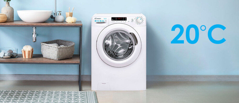 Pralko-suszarka CANDY CSWS 4852DWE/1-S Mix Power System pranie zimna woda wnikanie we włókna