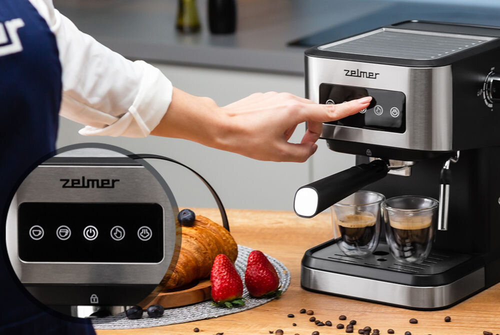 Ekspres ZELMER ZCM6255 Milano podświetlany panel obsługa