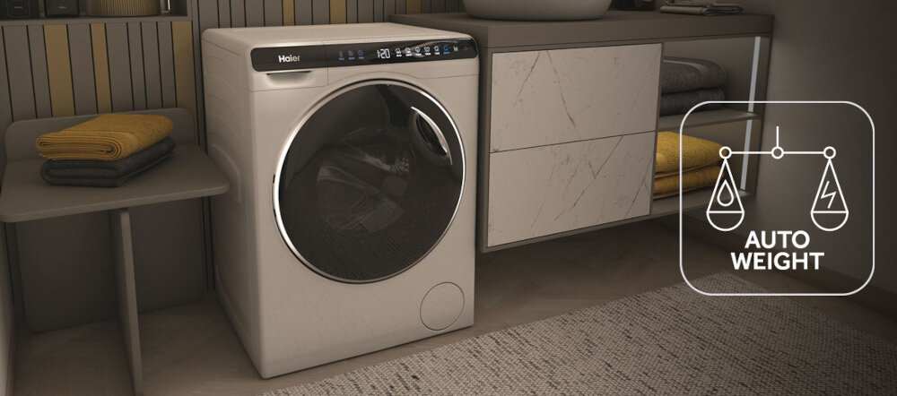 Pralka HAIER HW50-BP12307-S 5kg 1200 obr automatyka wagowa oszczędność wody prąd