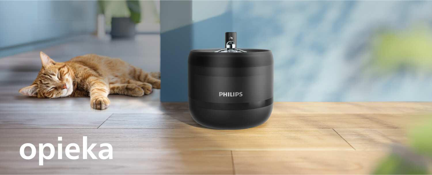 fontanna zachęca zwierzę do picia większych ilości wody