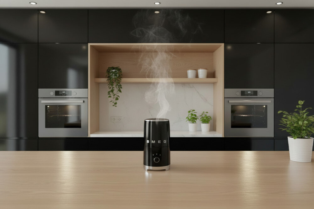 Spieniacz SMEG MFF02WHEU Biały Łatwe czyszczenie Wewnętrzna powłoka ceramiczna wyjmowany element spieniający wygoda higiena