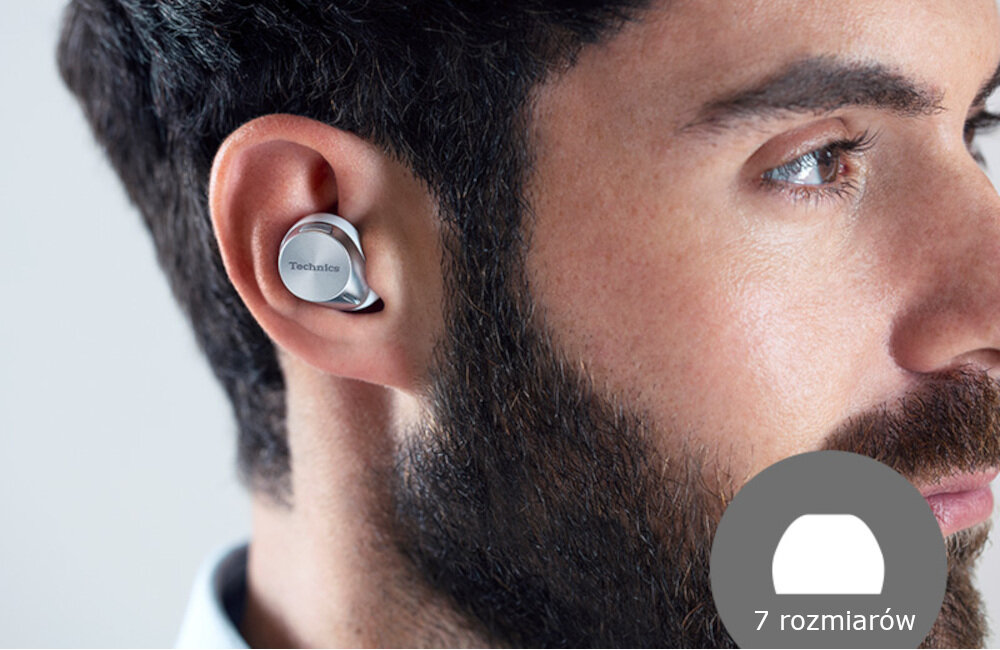 Słuchawki TECHNICS EAH-AZ60E dopasowanie wkładki końcówki rozmiary 