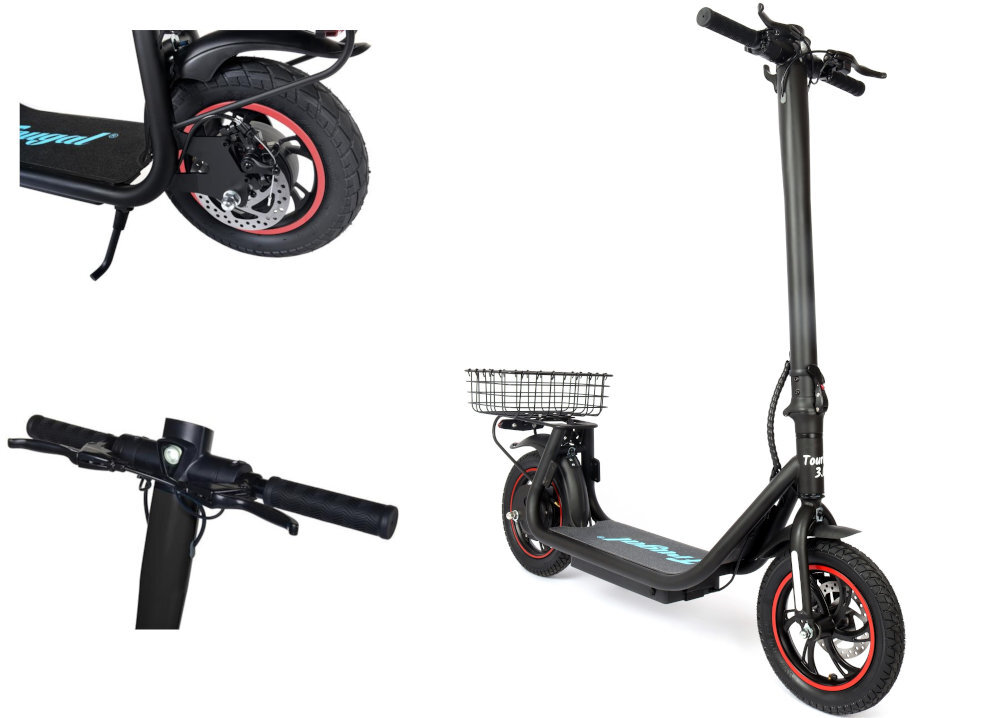 HULAJNOGA ELEKTRYCZNA FRUGAL TOURING 3.0 CZARNY piękny design czarna ponadczasowa kolorystyka pojemna termiczna torba szeroki podest kierunkowskazy solidne ogumienie wysokie parametry