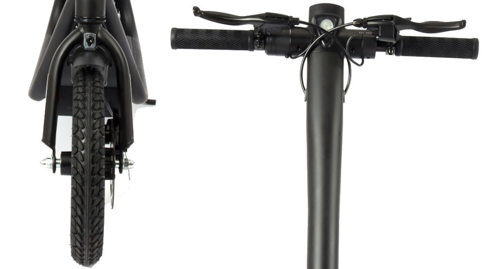 HULAJNOGA ELEKTRYCZNA FRUGAL TOURING 3.0 CZARNY solidna konstrukcja ramy z aluminium szeroki podest jezdny antypoślizgowa powierzchnia