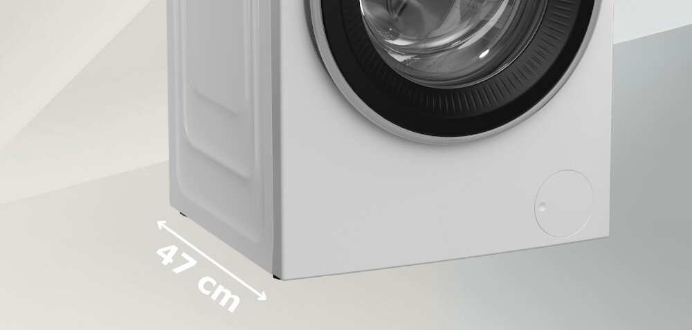 PRALKA BEKO B3WFU57215WPB wersja slim funkcjonalność kompaktowe wymiary szerokość głębokość 47 cm