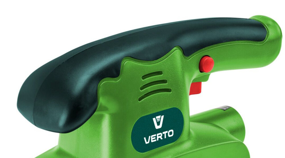 Szlifierka oscylacyjna VERTO 51G325 zasilana prądem elektrycznym silnik moc 150 W do prac o małym i średnim natężeniu maksymalna prędkość obrotowa 11000 obr/min