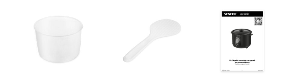 Ryżowar SENCOR SRM 1001BK zestaw akcesoria komplet wyposazenie
