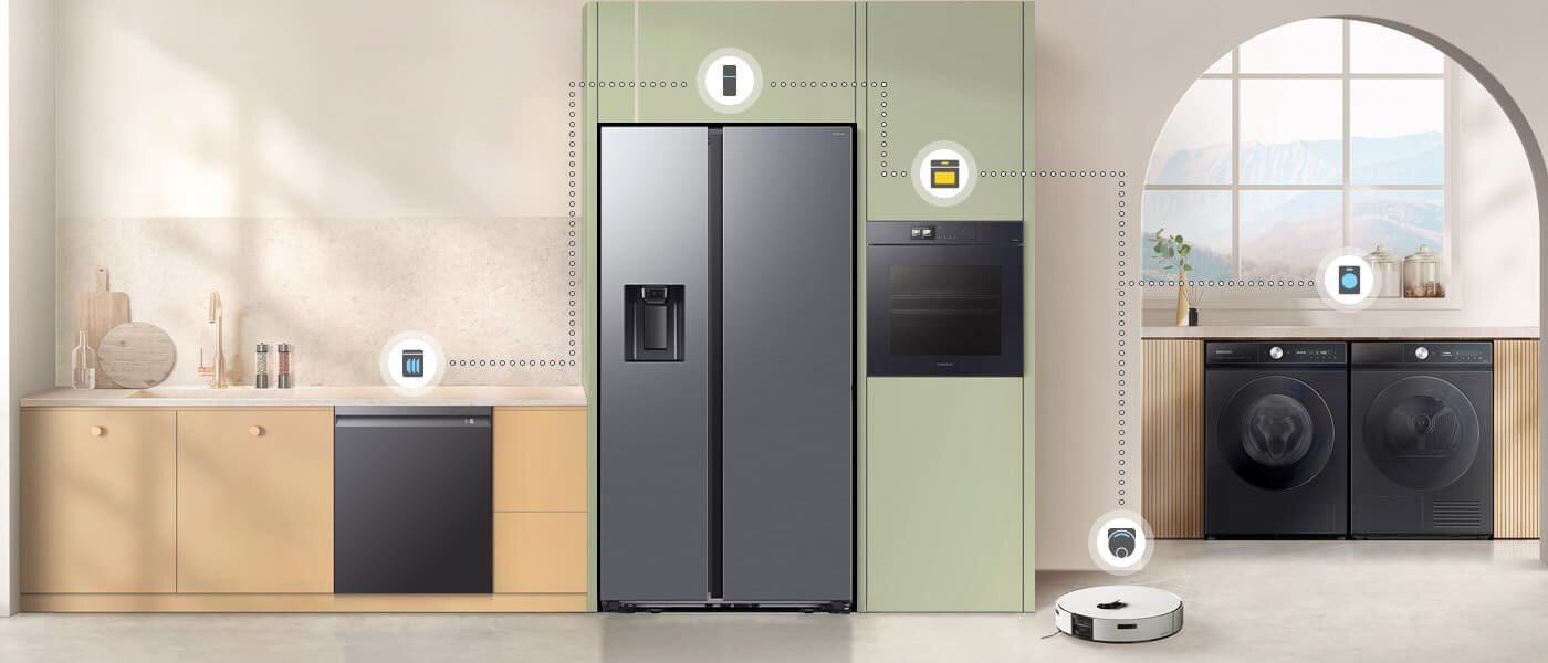 Przyjdź do sklepu i dowiedz się więcej, jak usprawnić sobie domowe obowiązki za pomocą urządzeń Samsung
