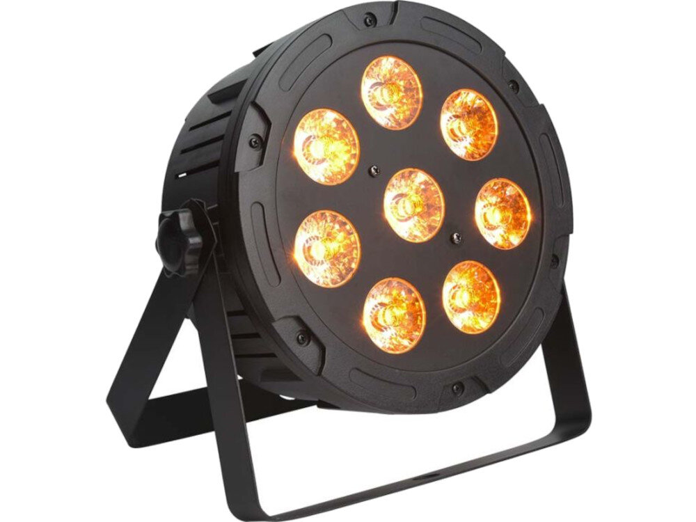 Reflektor LIGHT4ME Penta Par 8 x 12W RGBWA LED Slim konstrukcja waga uchwyt regulacja