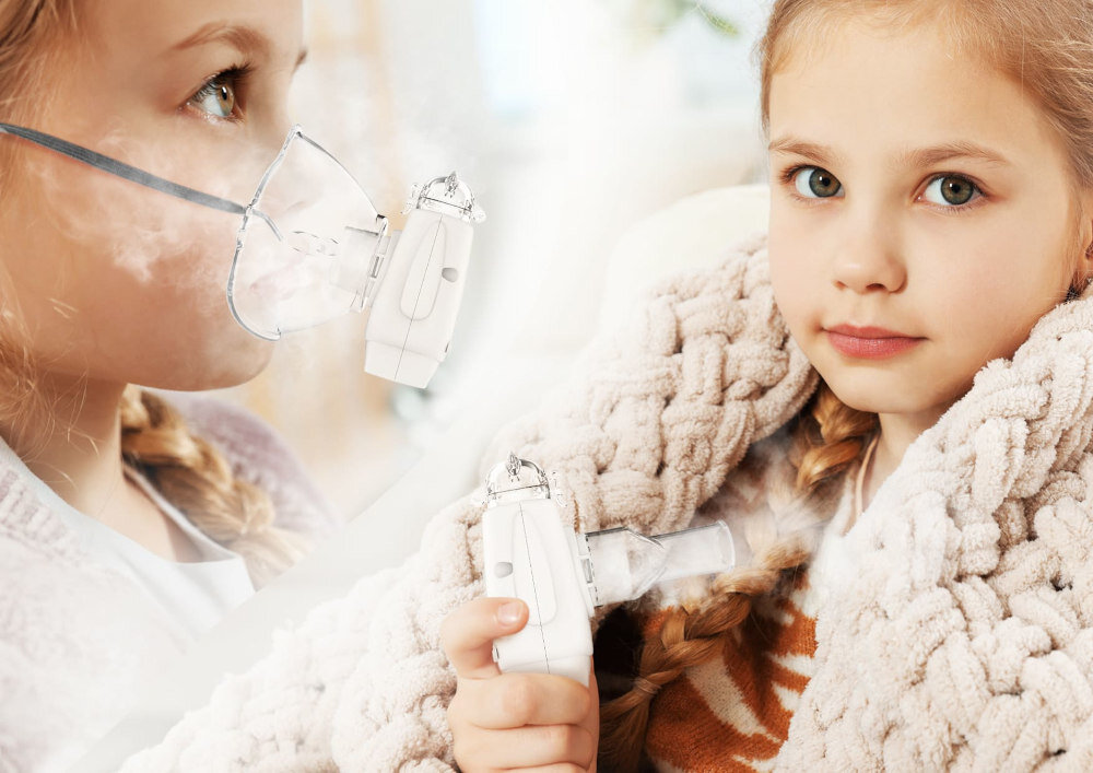 Inhalator nebulizator ultradźwiękowy NENO Atemo zdjęcie lifestyle 2 sposoby nebulizacji dwa tryby podawania leku preferencje