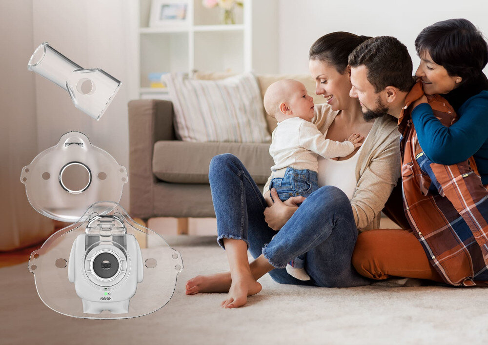 Inhalator nebulizator ultradźwiękowy NENO Atemo zdjęcie lifestyle Dla dzieci i dorosłych dla dorosłych, jak i dzieci