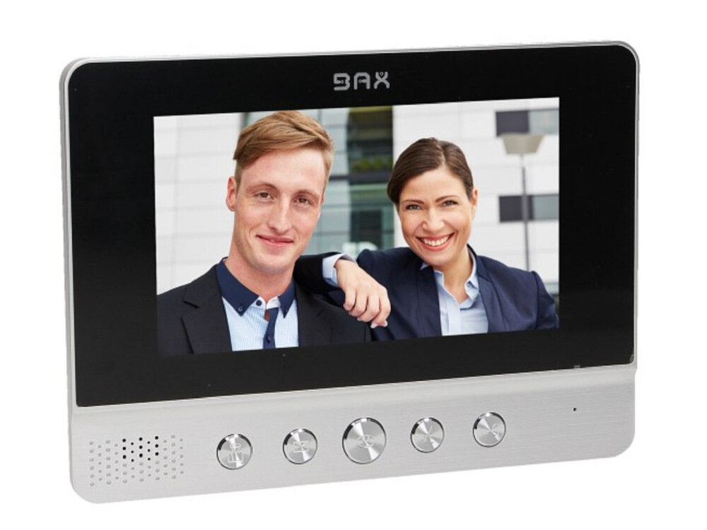 Wideodomofon ORNO VDP-40 monitor LCD przekroj 7 cala wysoka jakosc obrazu technologia TFT-LCD ultraplaska konstrukcja bezsluchawkowy gloznomowiacy podglad posesji bez wywolania z panelu zewnetrznego