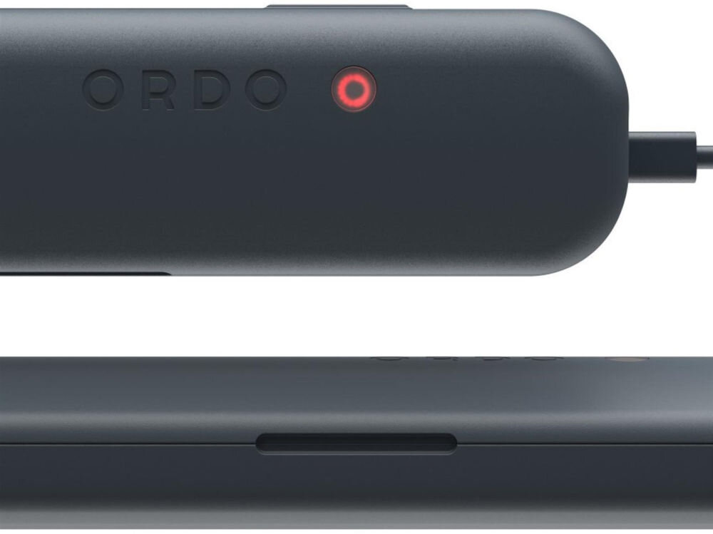 Szczoteczka soniczna ORDO Sonic+ Ciemnoszary eleganckie etui podróżne mocne zamknięcie magnetyczne bezpieczeństwo ochrona przed uszkodzeniami elegancja dopasowana do wymiarów sprawdzanie stanu naładowania ładowanie etui  