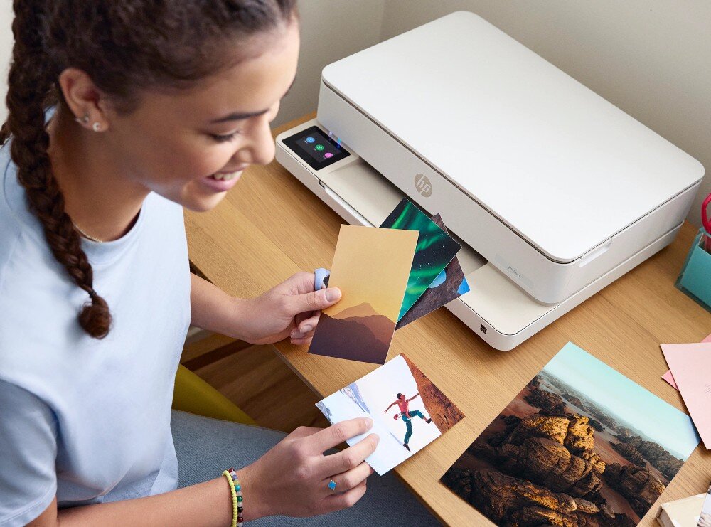 Urządzenie wielofunkcyjne HP ENVY 6120e Druk w kolorze, Automatyczny druk dwustronny, Wi-Fi, Instant Ink tryb cichy prędkość czas wydruku