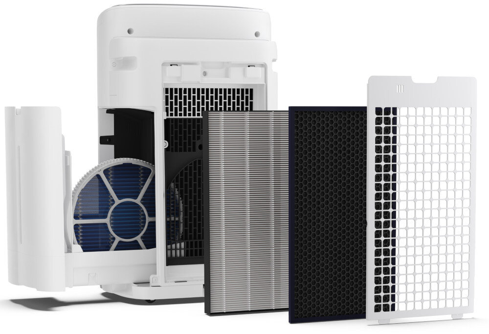 Oczyszczacz powietrza SHARP UA-KIN40E-W ergonomia pracy cicha praca funkcja ograniczonej wydajnosci