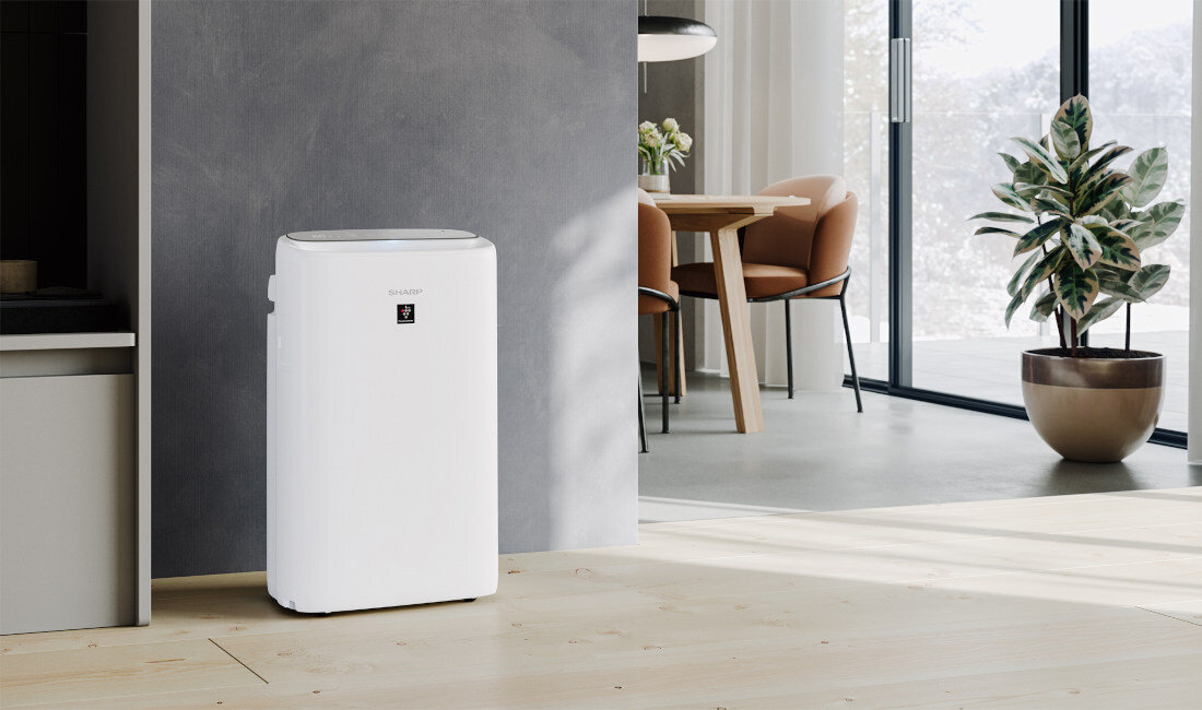Oczyszczacz powietrza SHARP UA-KIN40E-W wyswietlacz