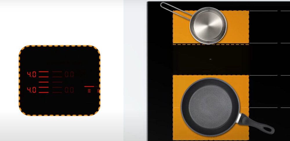 Płyta indukcyjna BOSCH PIX61RHC1E łączenie stref gotowanie dużo miejsca elastyczność