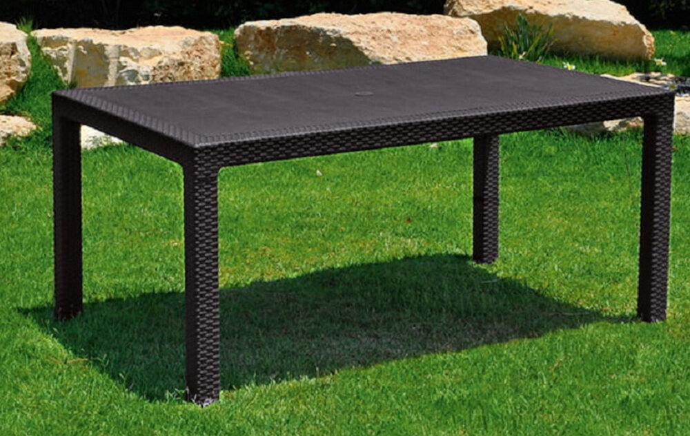 Stół ogrodowy KETER Melody 17190205 Grafitowy prosta uniwersalna forma duży blat wymiary 160,5 x 94,5 x 74,5 cm obciążenie do 60 kg