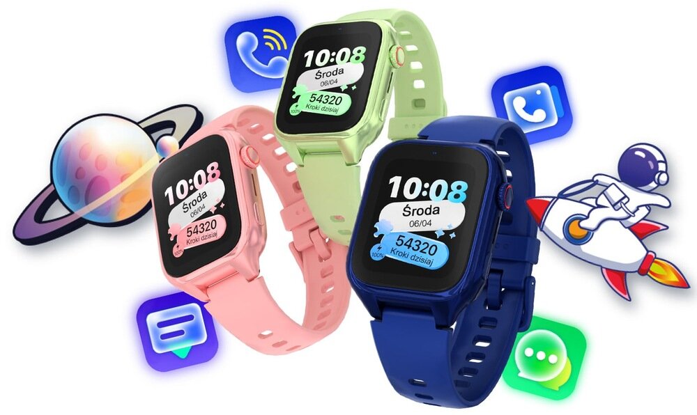 STELIO Junior 4G smartwatch dziecięcy z LTE, lokalizacją GPS i funkcją SOS