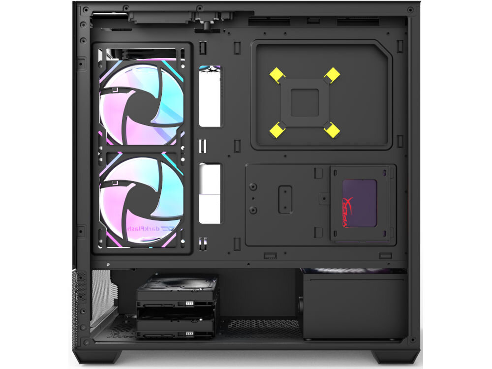Obudowa DARKFLASH DS900 AIR Czarny + 6 wentylatorów ARGB kompatybilność wnętrze pojemność miejsce na dyski