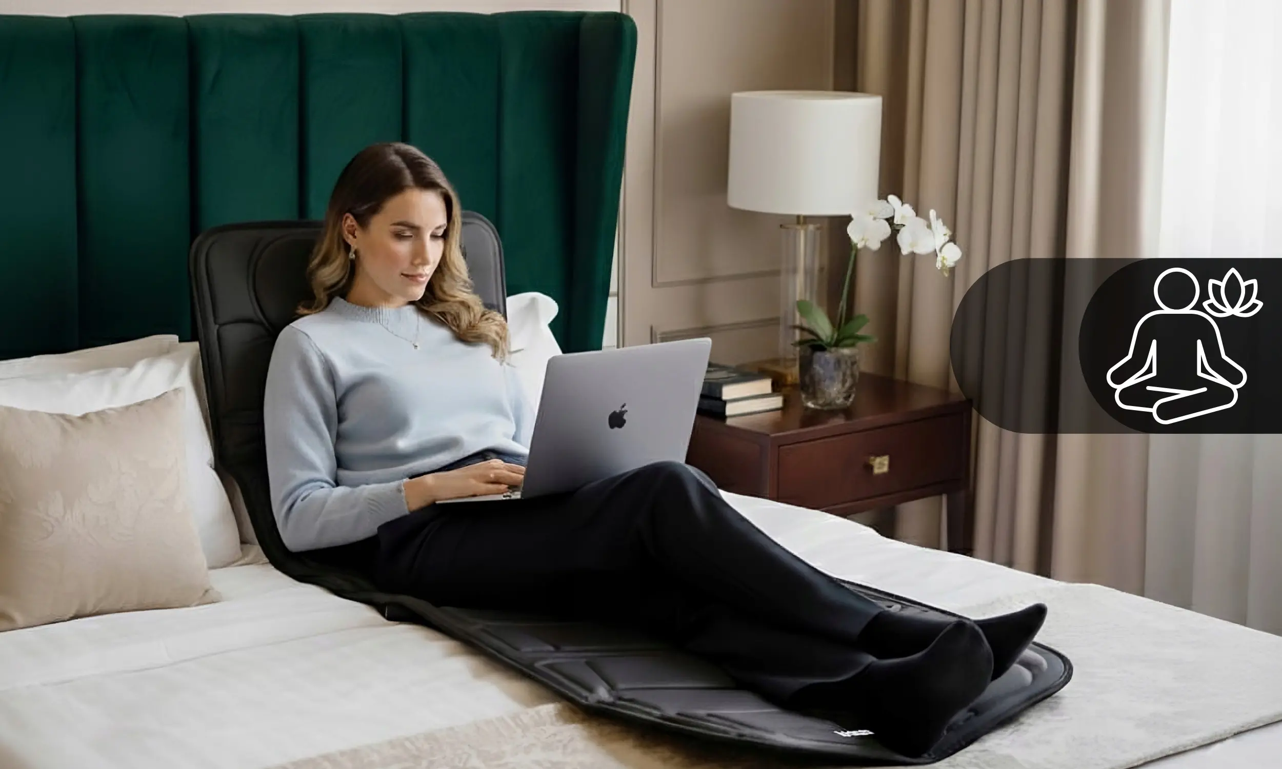 Pilot z zaznaczonymi poziomami intensywności masażu HeatMat Warmener