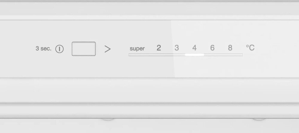 Lodówka BOSCH KIR41NSE0 panel sterowanie obsługa temperatura Superchłodzenie opcje ustawienia