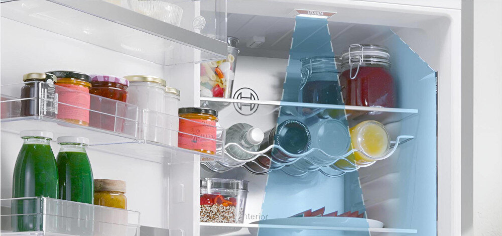 Lodówka BOSCH KIR41NSE0 Oświetlenie LED widoczność rozkład światła