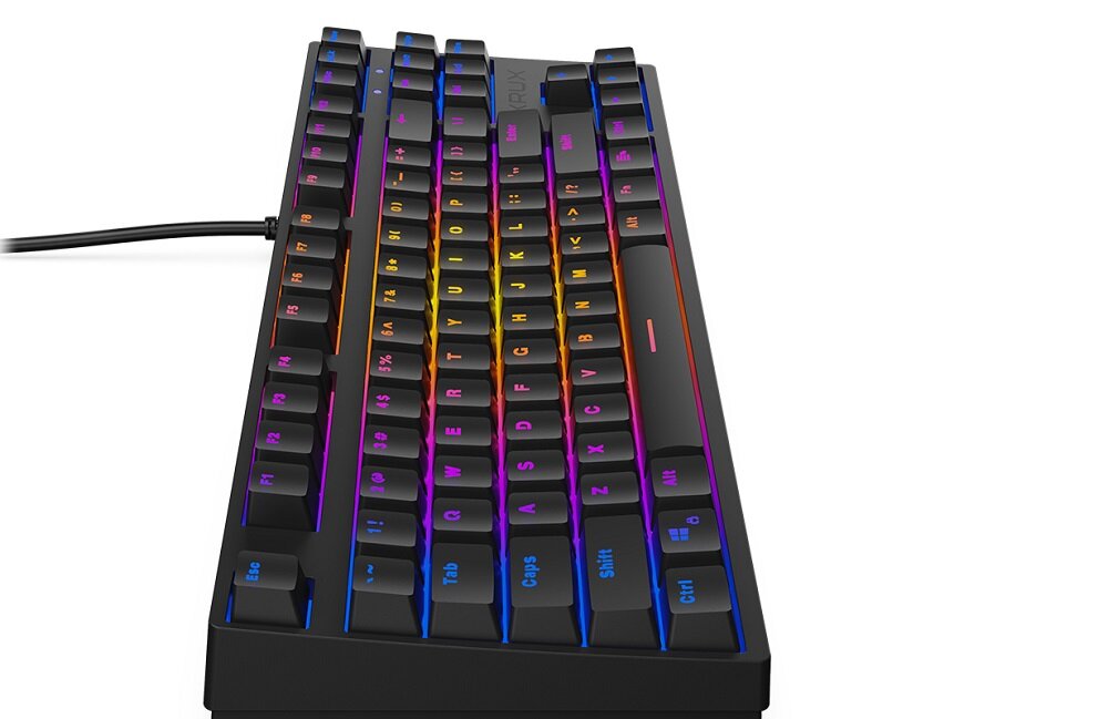 Klawiatura KRUX Atax Pro RGB Outemu - kompaktowe wymiary wygoda ułatwienie